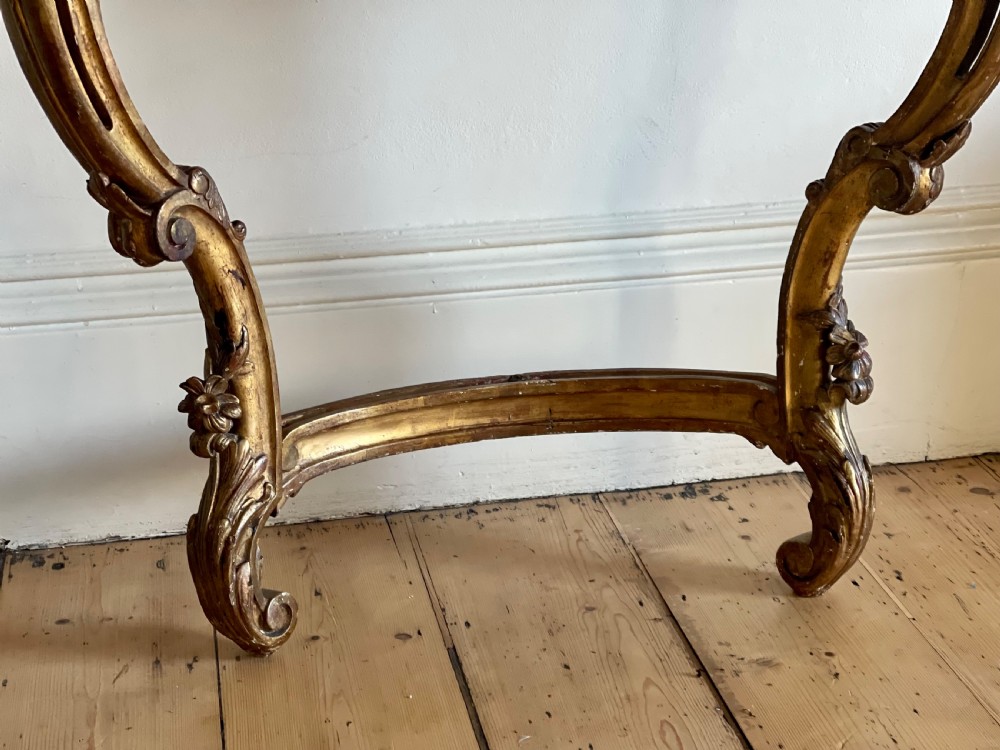 Large antique French gilt wood console  View VII