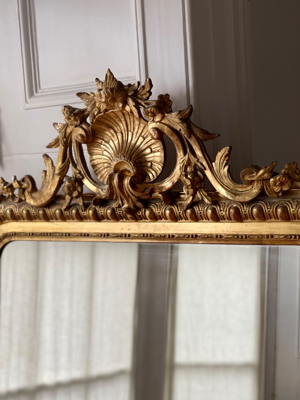 Large antique French gilt mirror  View VI