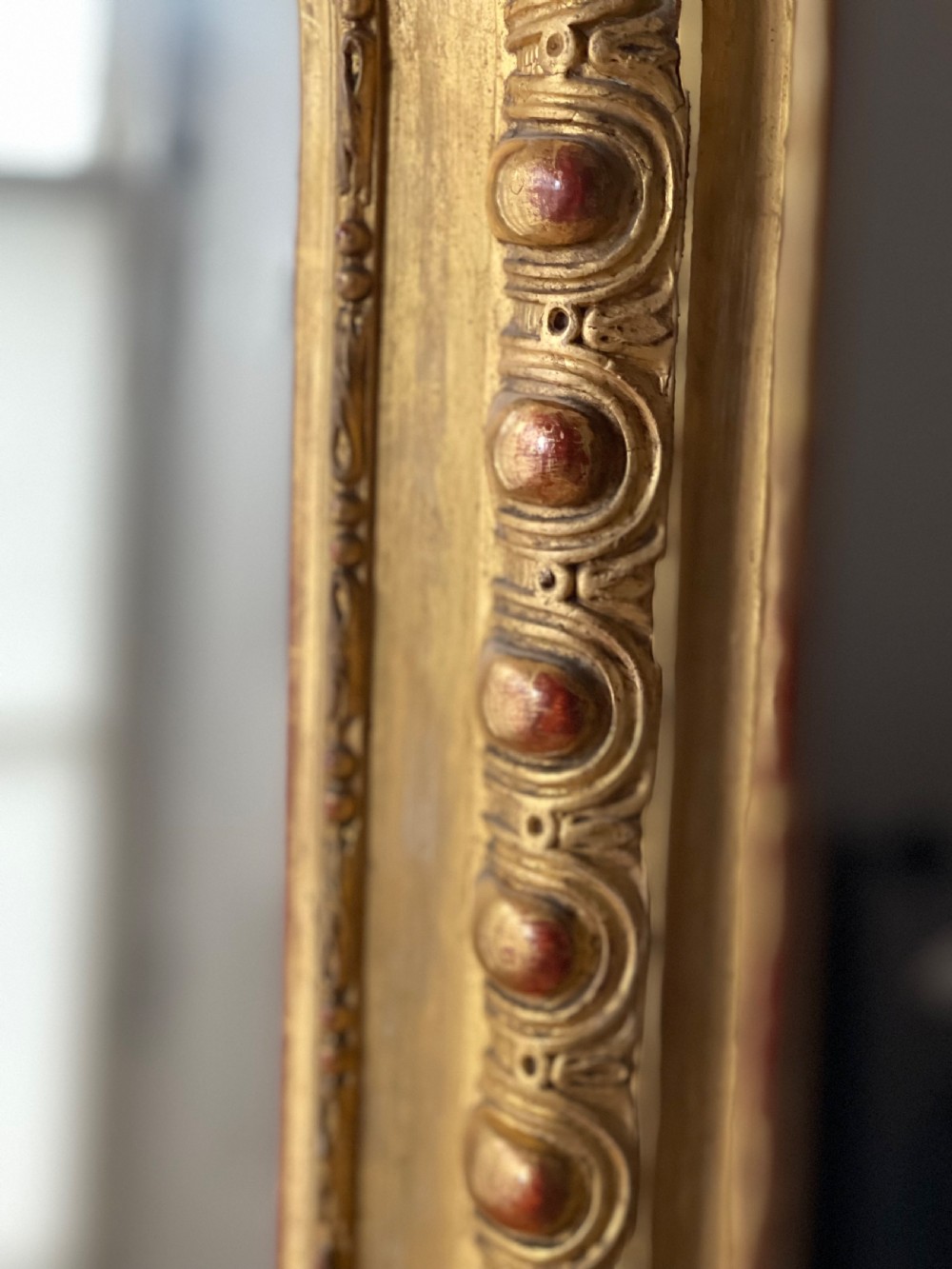 Large antique French gilt mirror  View IX
