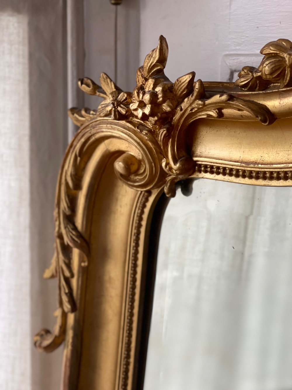 Large 19th antique  French gilt mirror View III