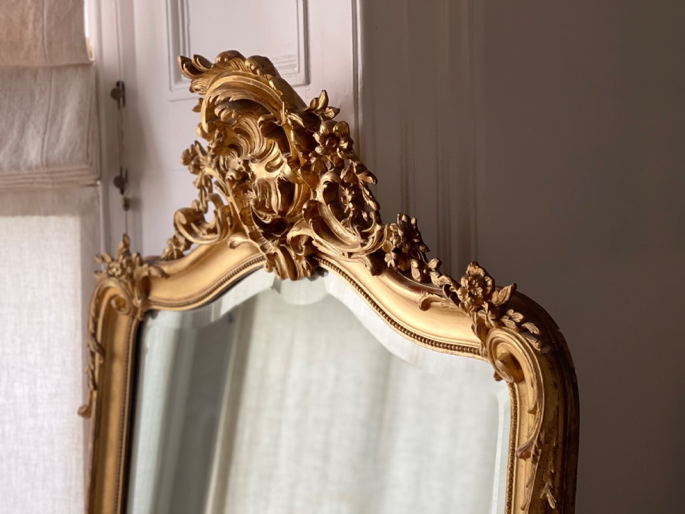 Large 19th antique  French gilt mirror View IV