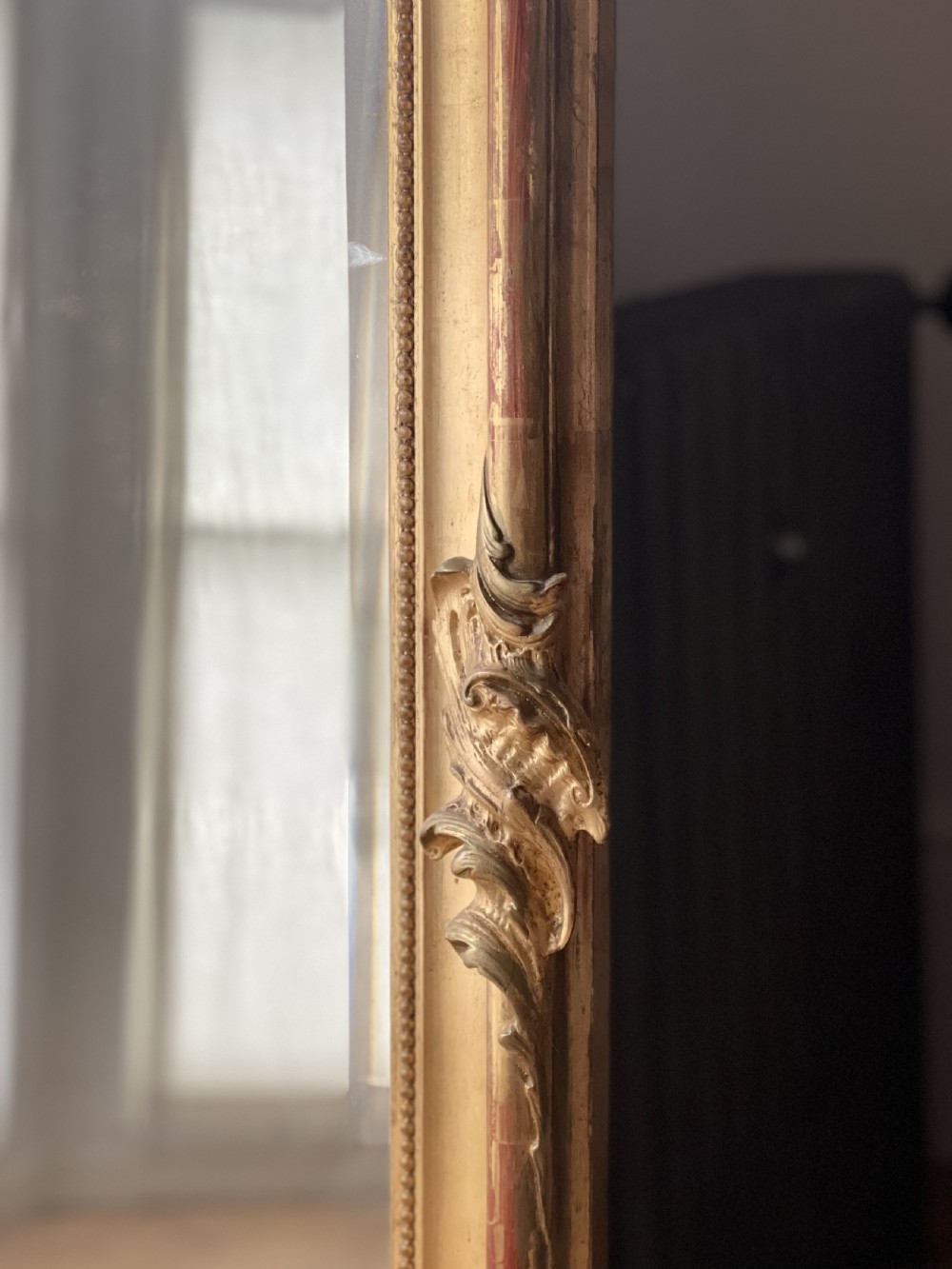 Large 19th antique  French gilt mirror View V