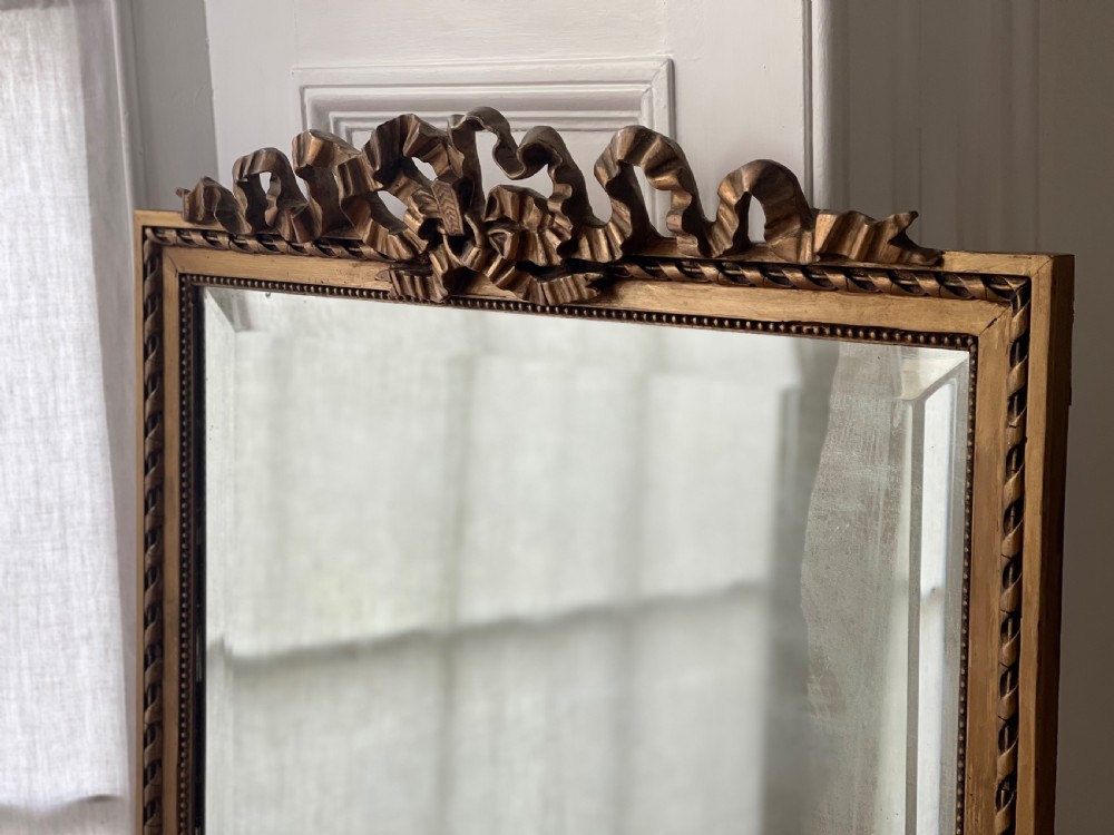 Antique French gilt mirror - bevelled glass View II