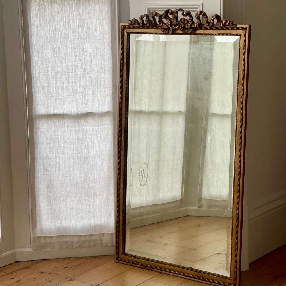 Antique French gilt mirror - bevelled glass View III