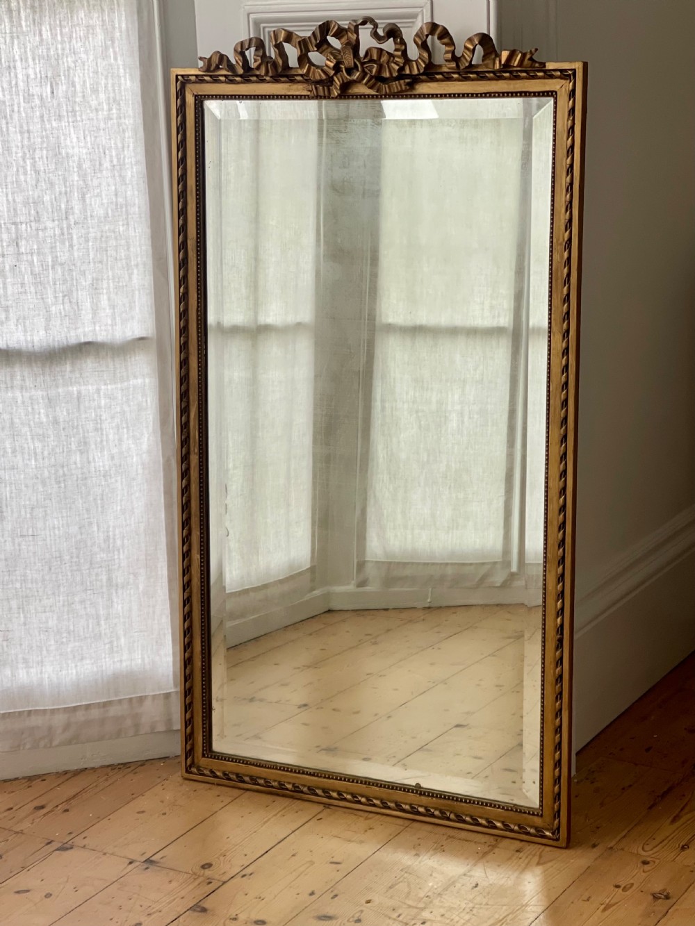 Antique French gilt mirror - bevelled glass View IV