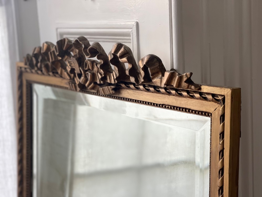 Antique French gilt mirror - bevelled glass View V