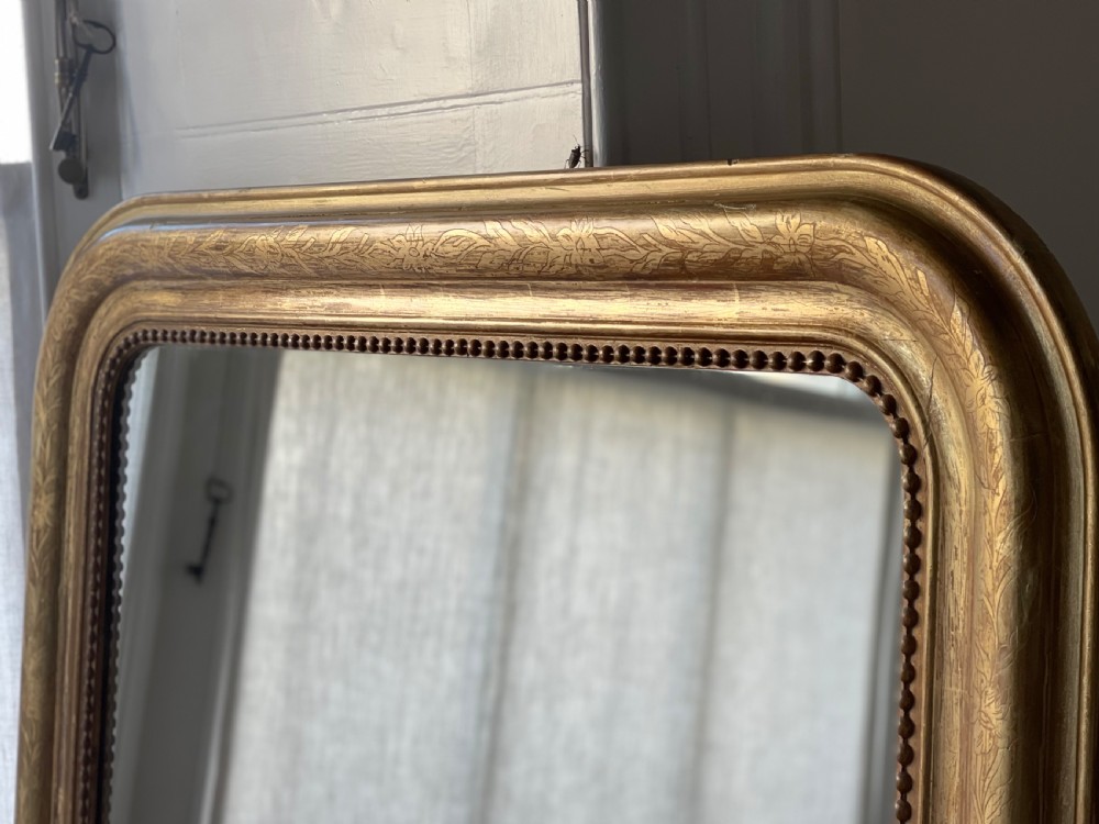 Large antique French gilt Louis Philippe mirror  View IV