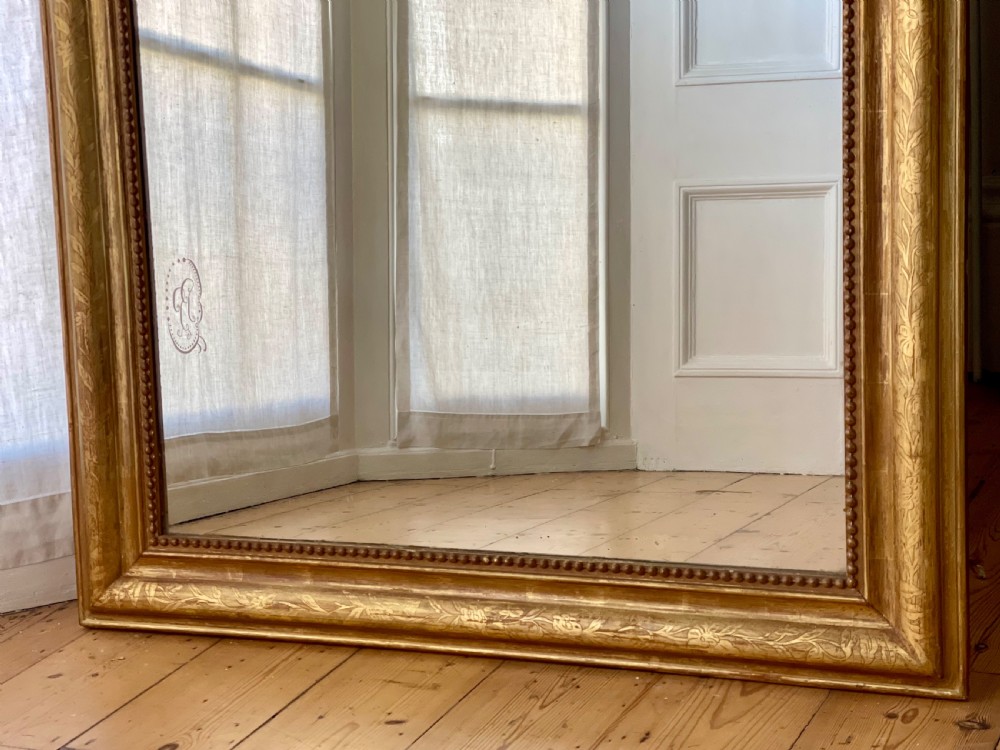 Large antique French gilt Louis Philippe mirror  View VI