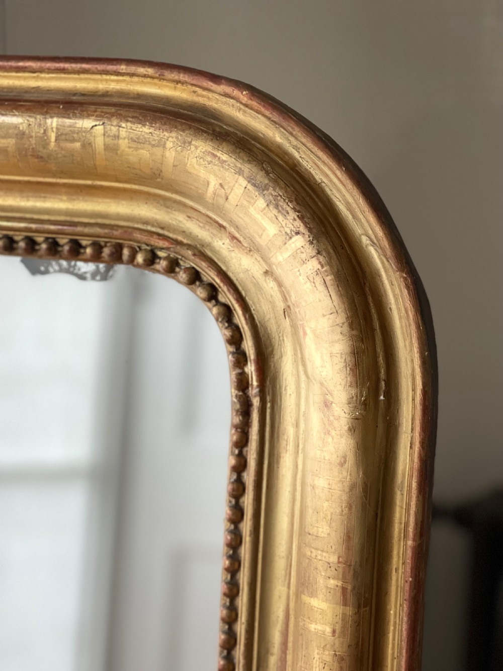 Large antique French gilt mirror - c1830 View II