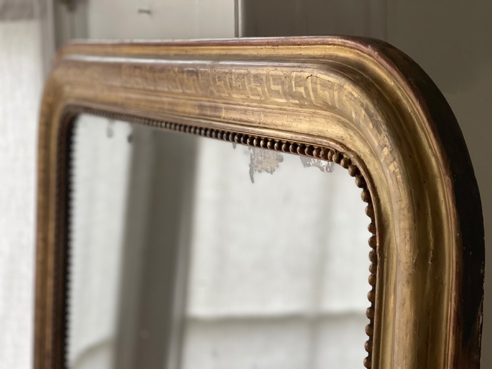 Large antique French gilt mirror - c1830 View III