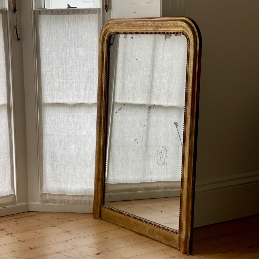 Large antique French gilt mirror - c1830 View IV