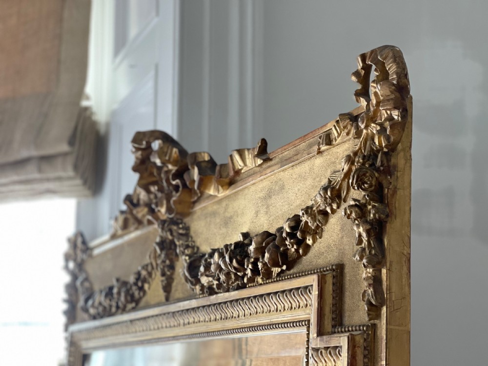 Large antique French gilt mirror  View III