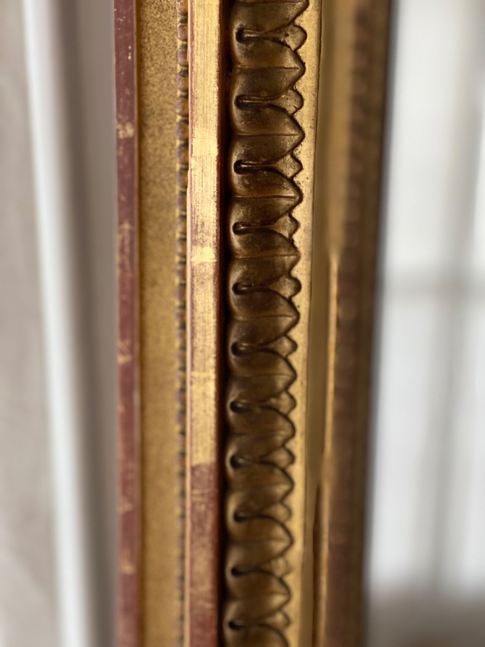 Large antique French gilt mirror  View V