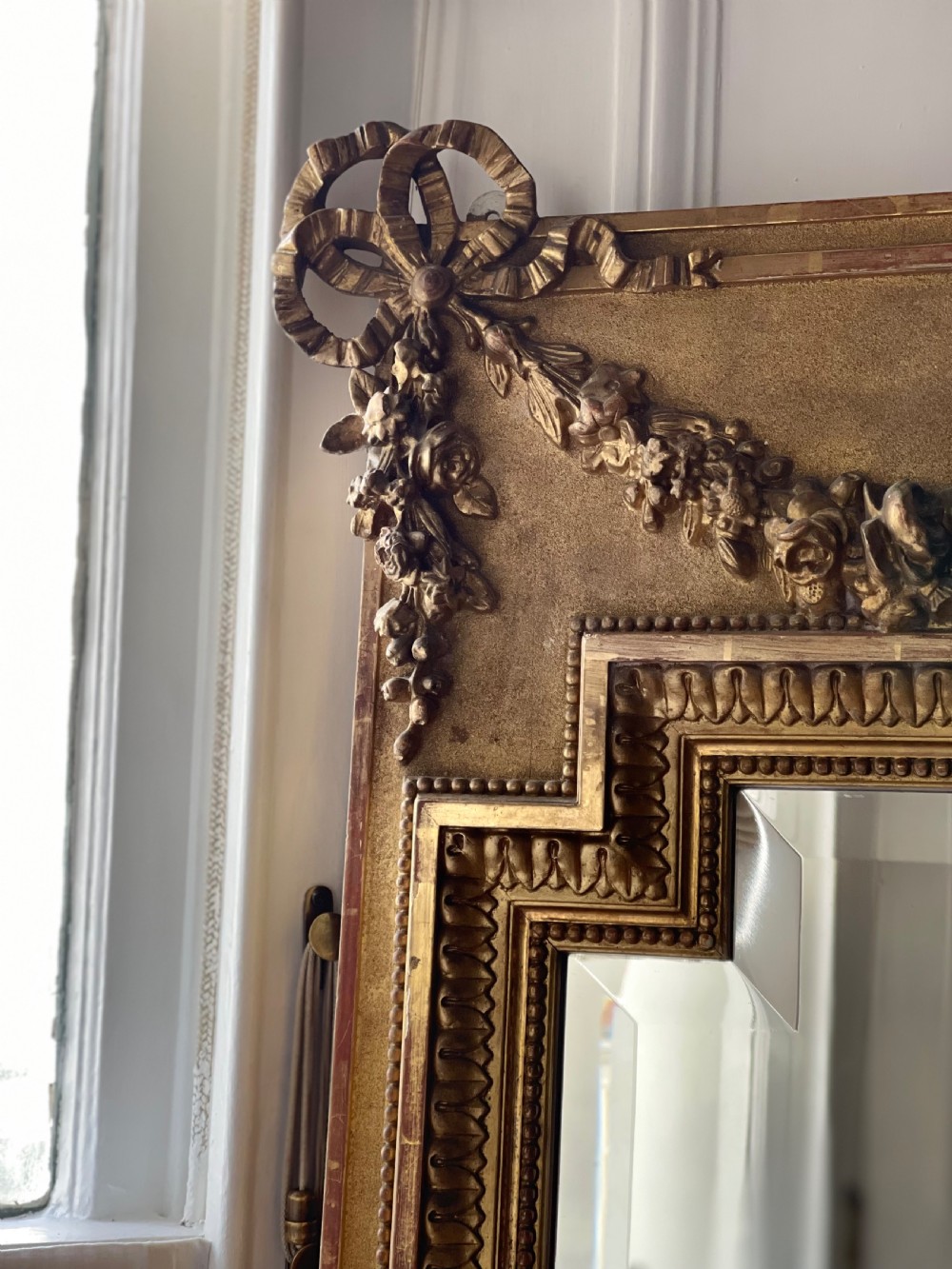 Large antique French gilt mirror  View VI