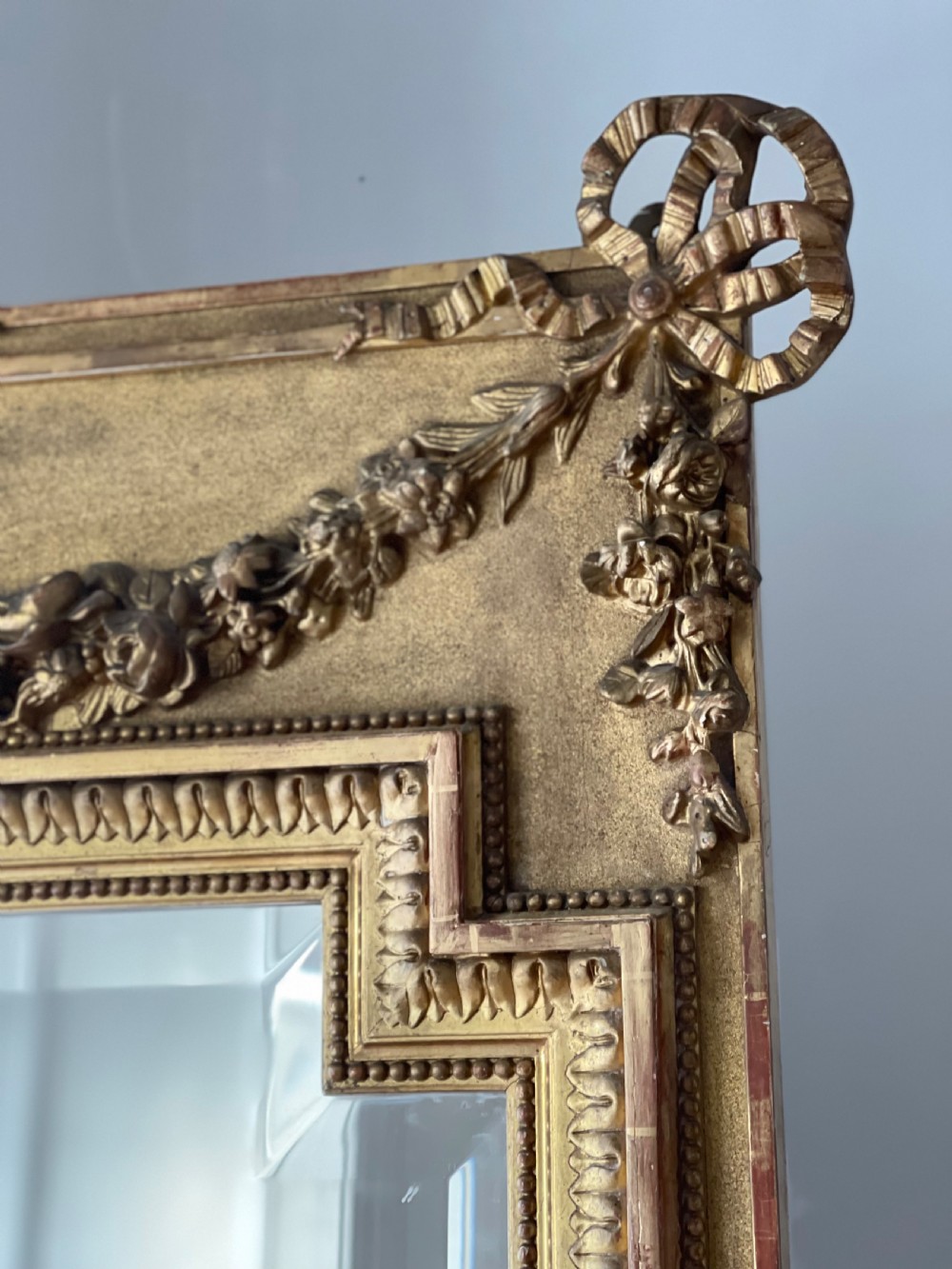 Large antique French gilt mirror  View VII