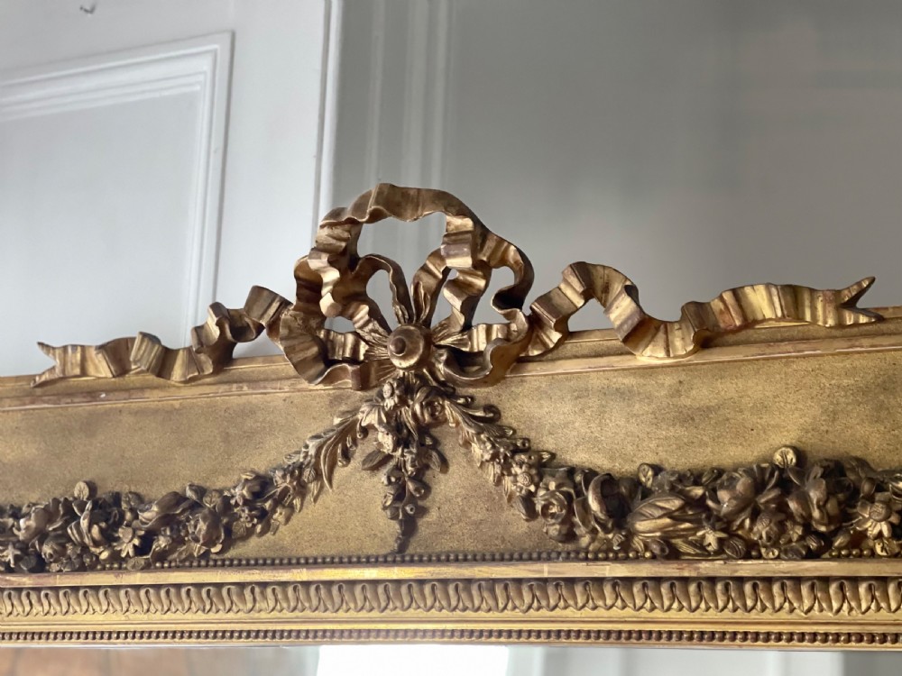 Large antique French gilt mirror  View VIII