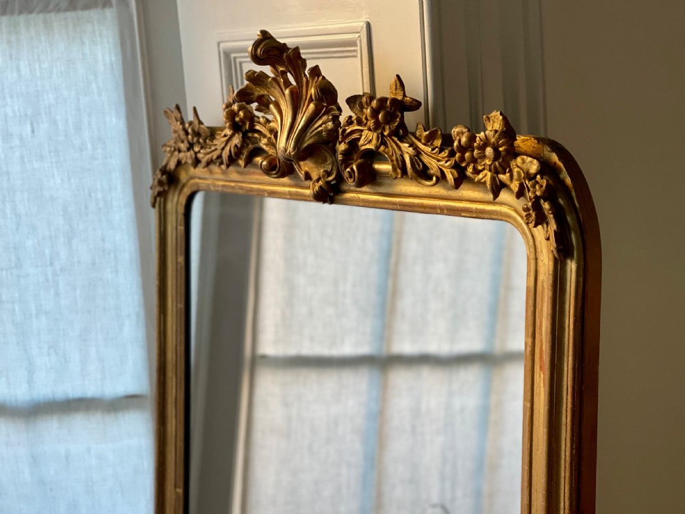 Large antique French gilt mirror  View IV
