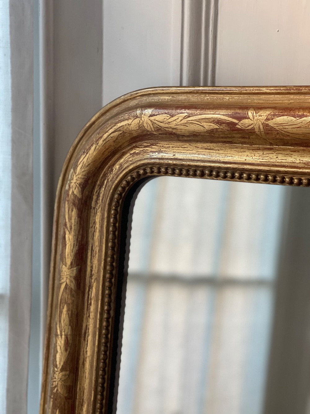 Antique French gilt Louis Philippe mirror View II