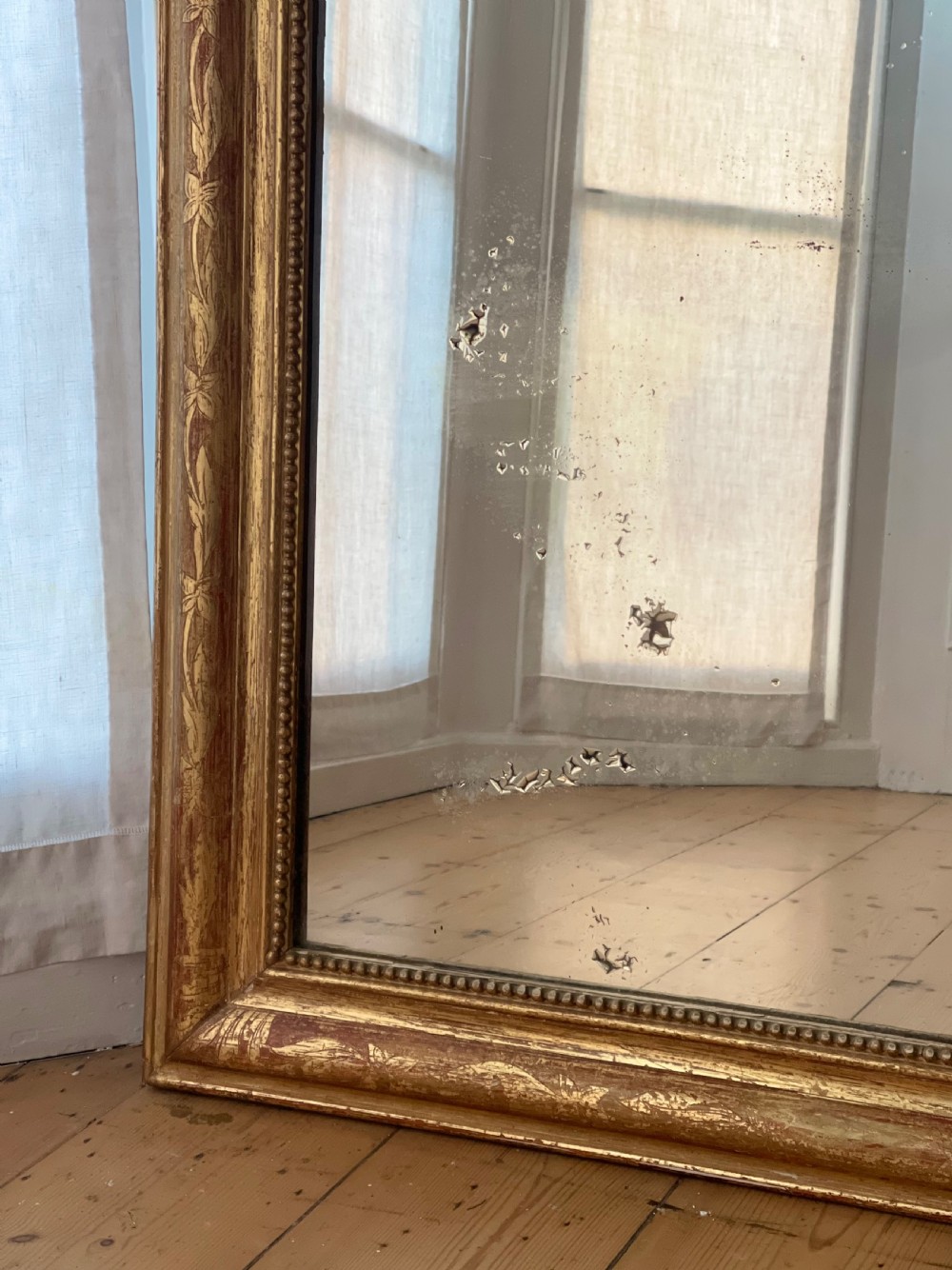 Antique French gilt Louis Philippe mirror View III
