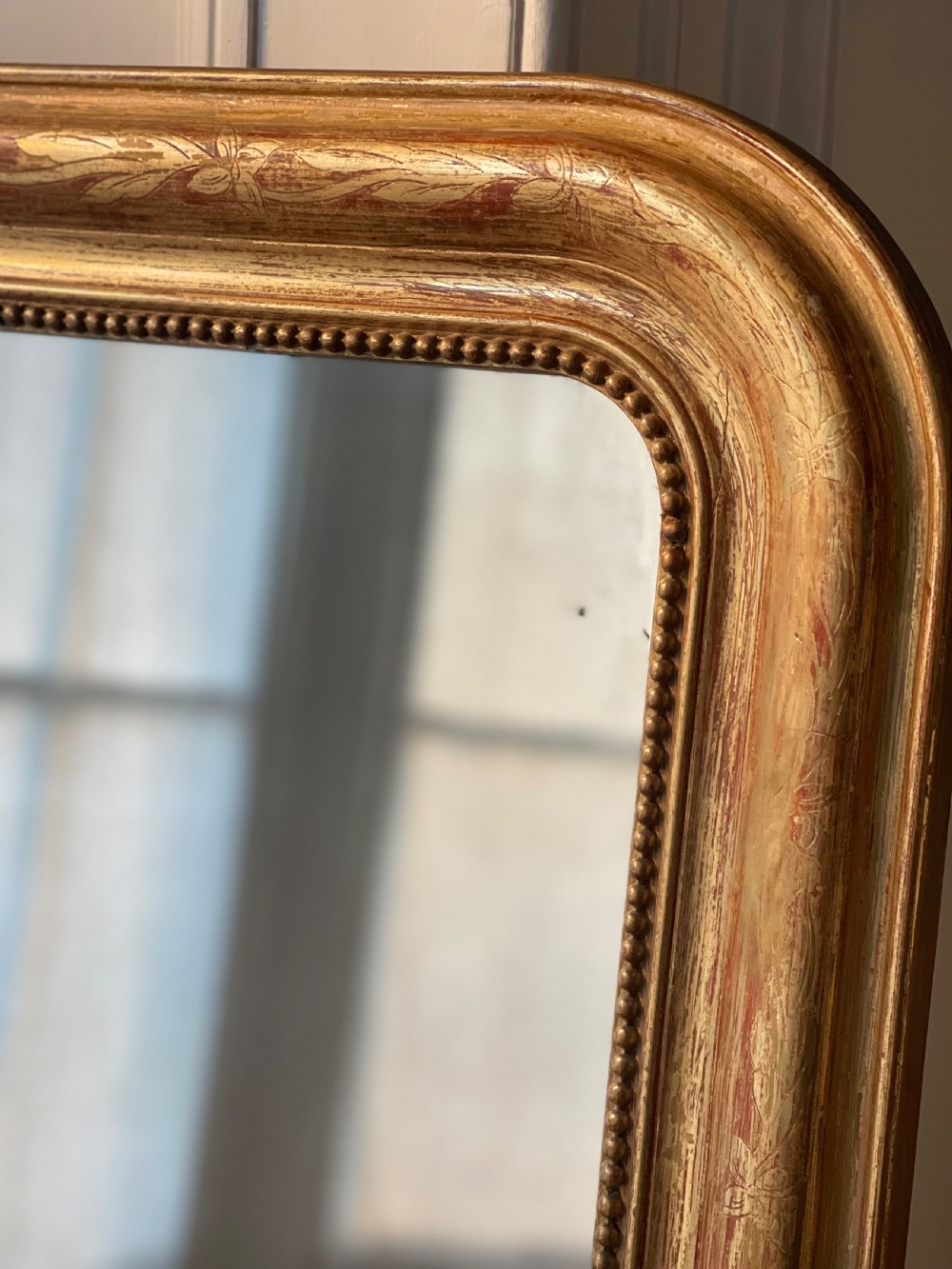 Antique French gilt Louis Philippe mirror View IV