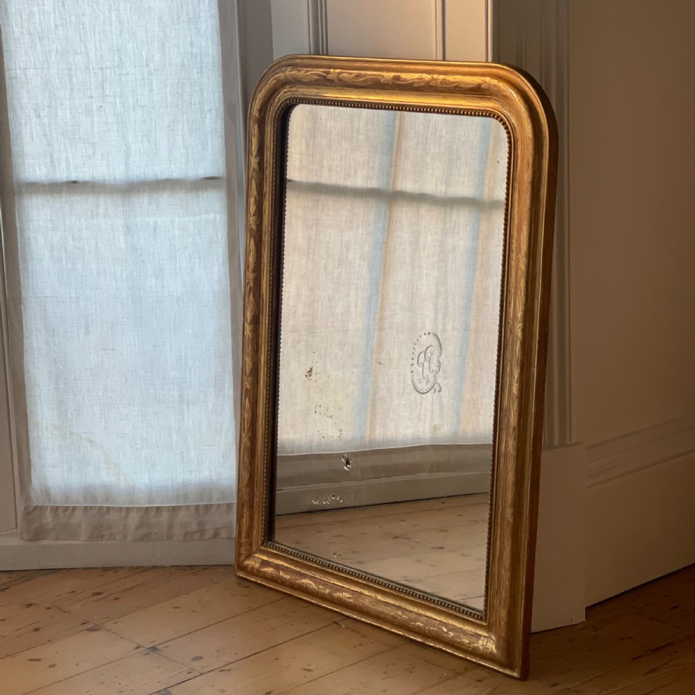 Antique French gilt Louis Philippe mirror View V