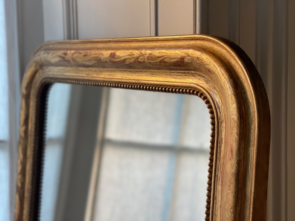 Antique French gilt Louis Philippe mirror View VI