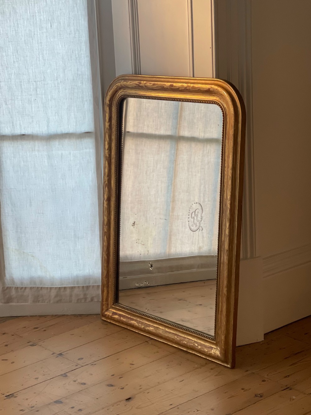 Antique French gilt Louis Philippe mirror View VIII
