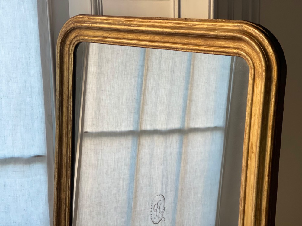 19th century French gilt mirror c1820 - mercury glass View II