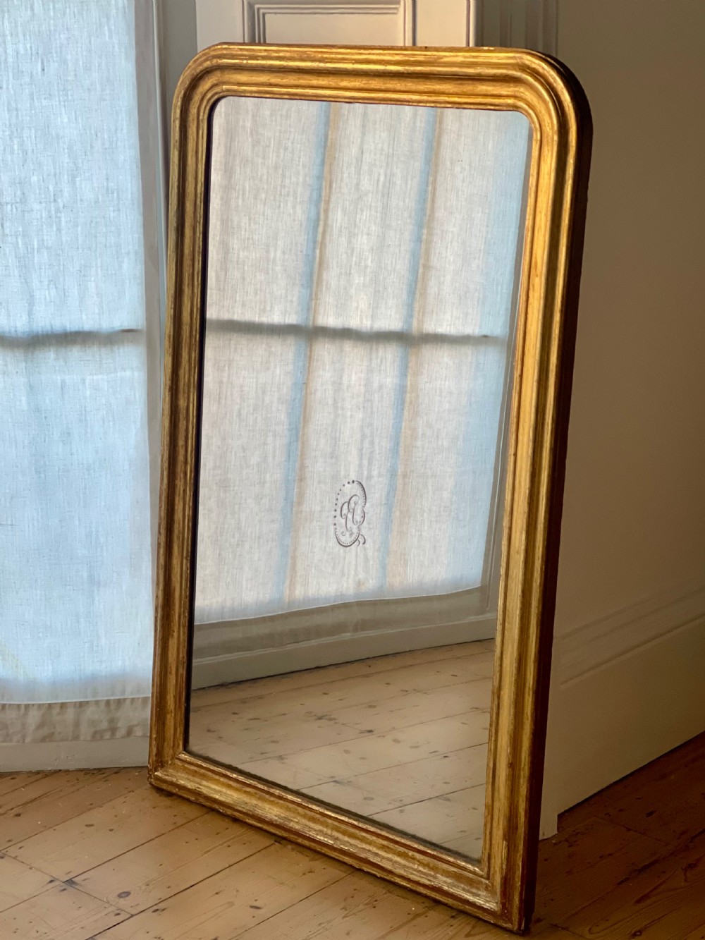 19th century French gilt mirror c1820 - mercury glass View III