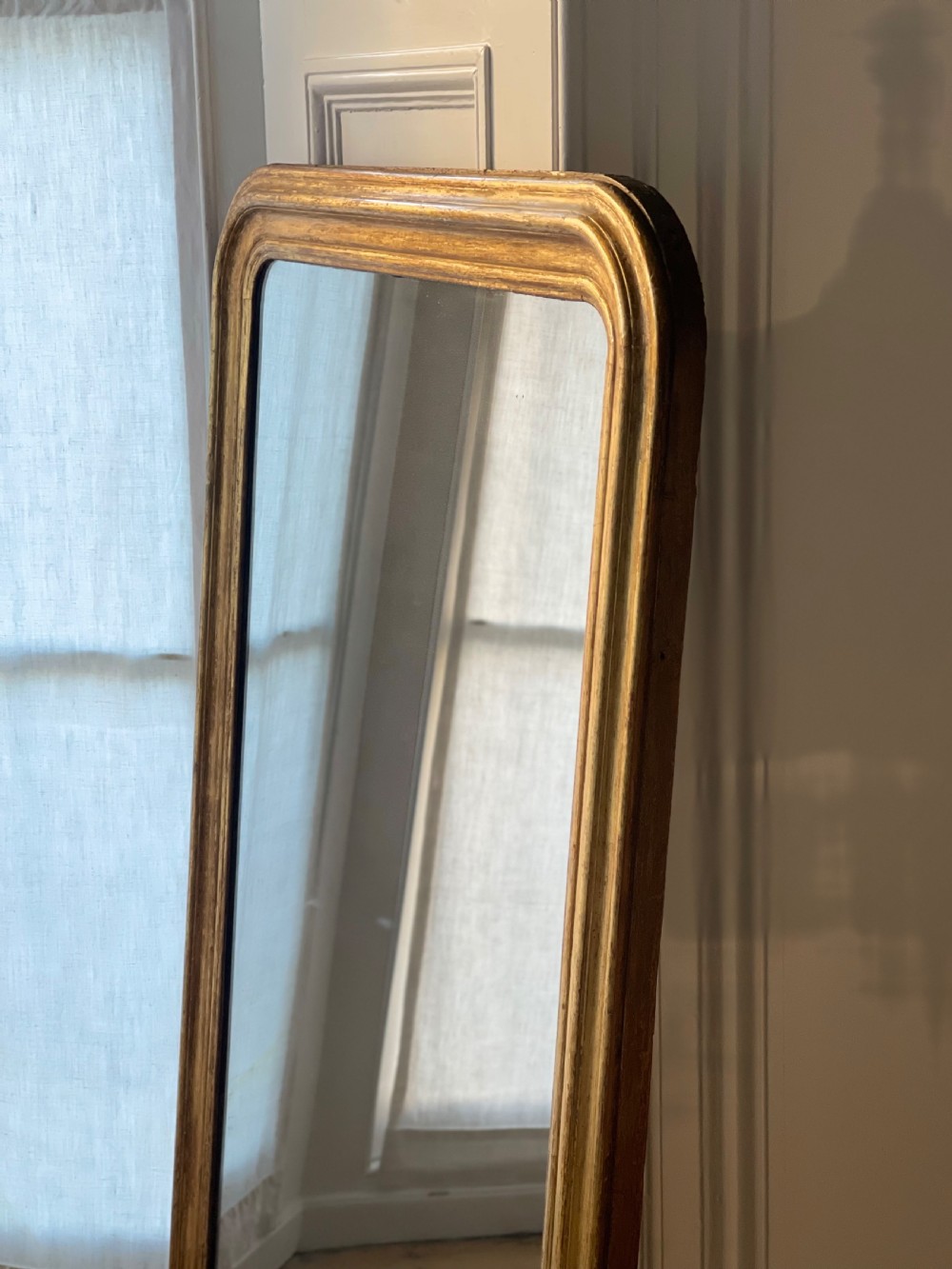19th century French gilt mirror c1820 - mercury glass View V