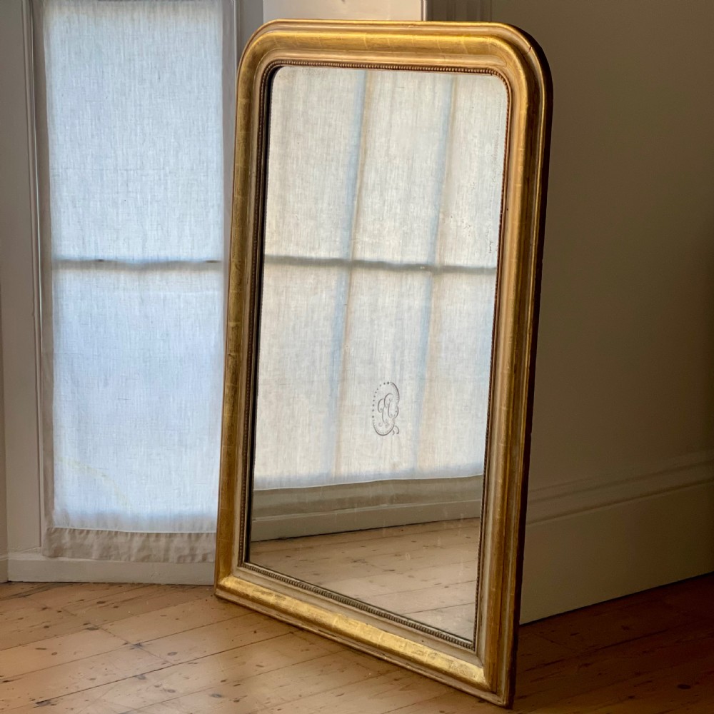 Large antique French gilt mirror View II