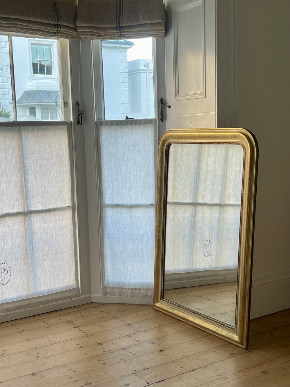 Large antique French gilt mirror View IV