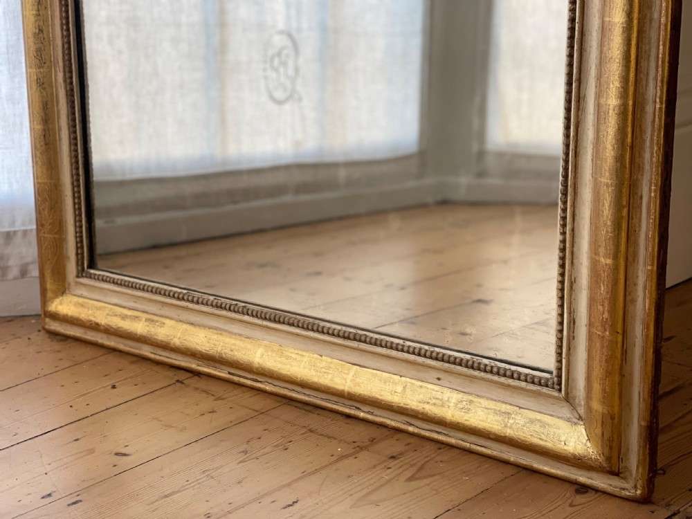 Large antique French gilt mirror View V
