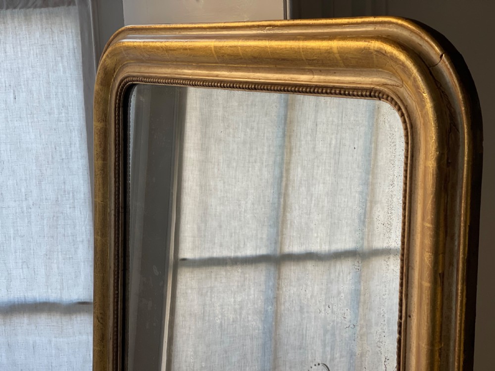 Large antique French gilt mirror View VII