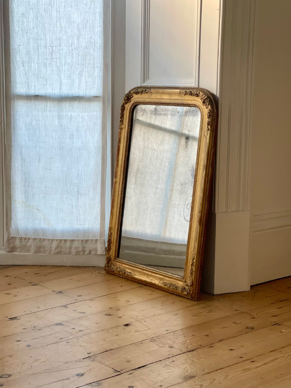 Antique French gilt Louis Philippe mirror View II