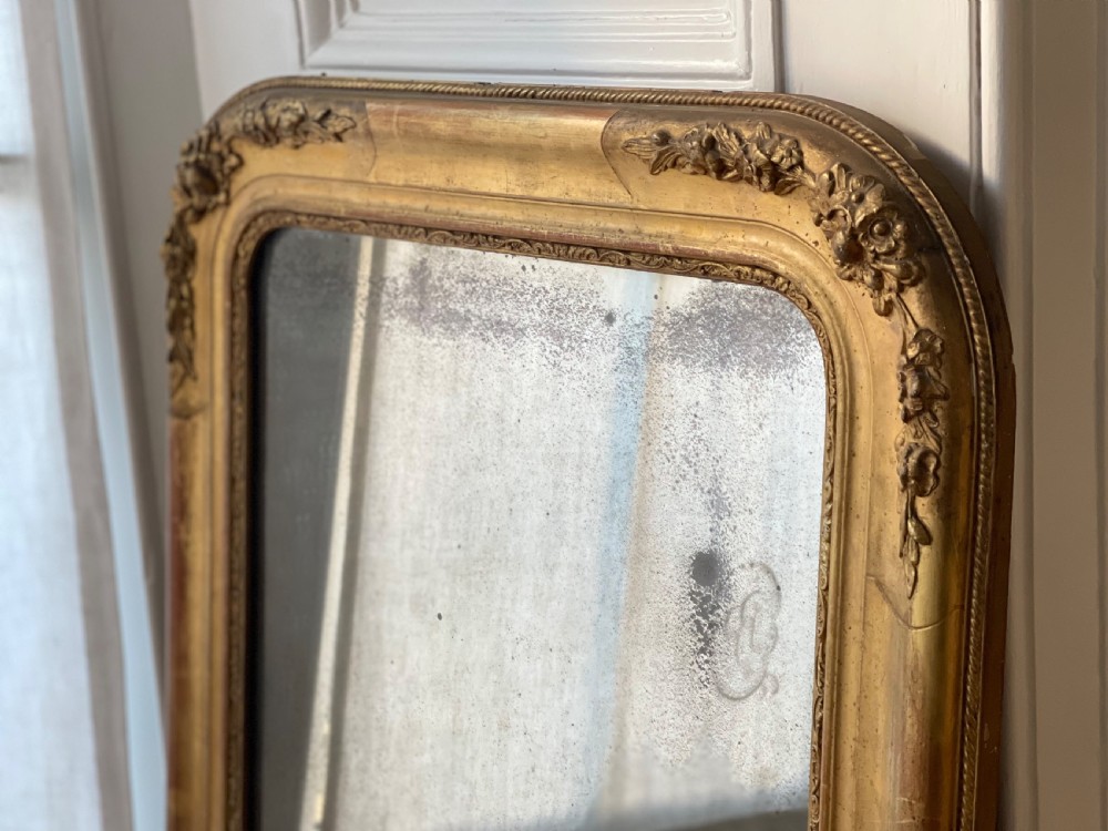 Antique French gilt Louis Philippe mirror View V