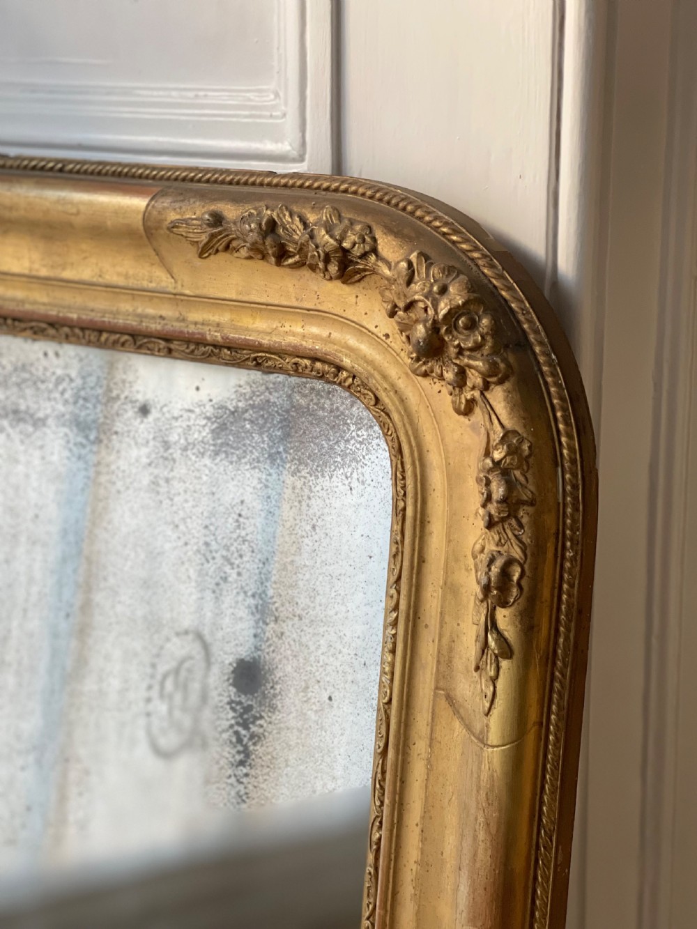 Antique French gilt Louis Philippe mirror View VI