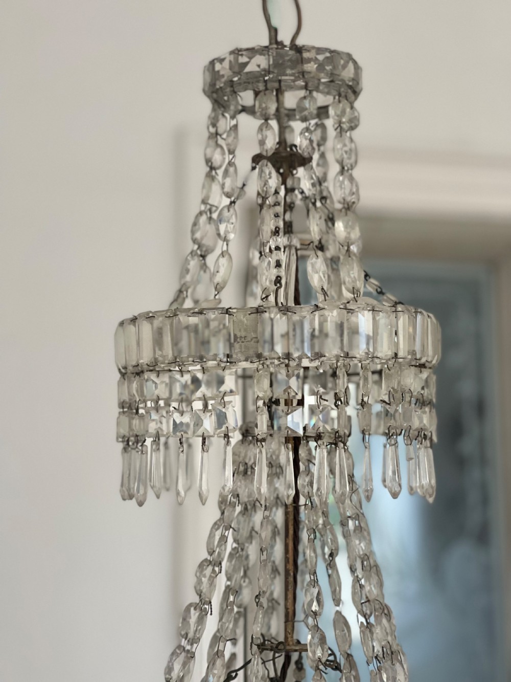 Large  antique French bag Chandelier  View IV