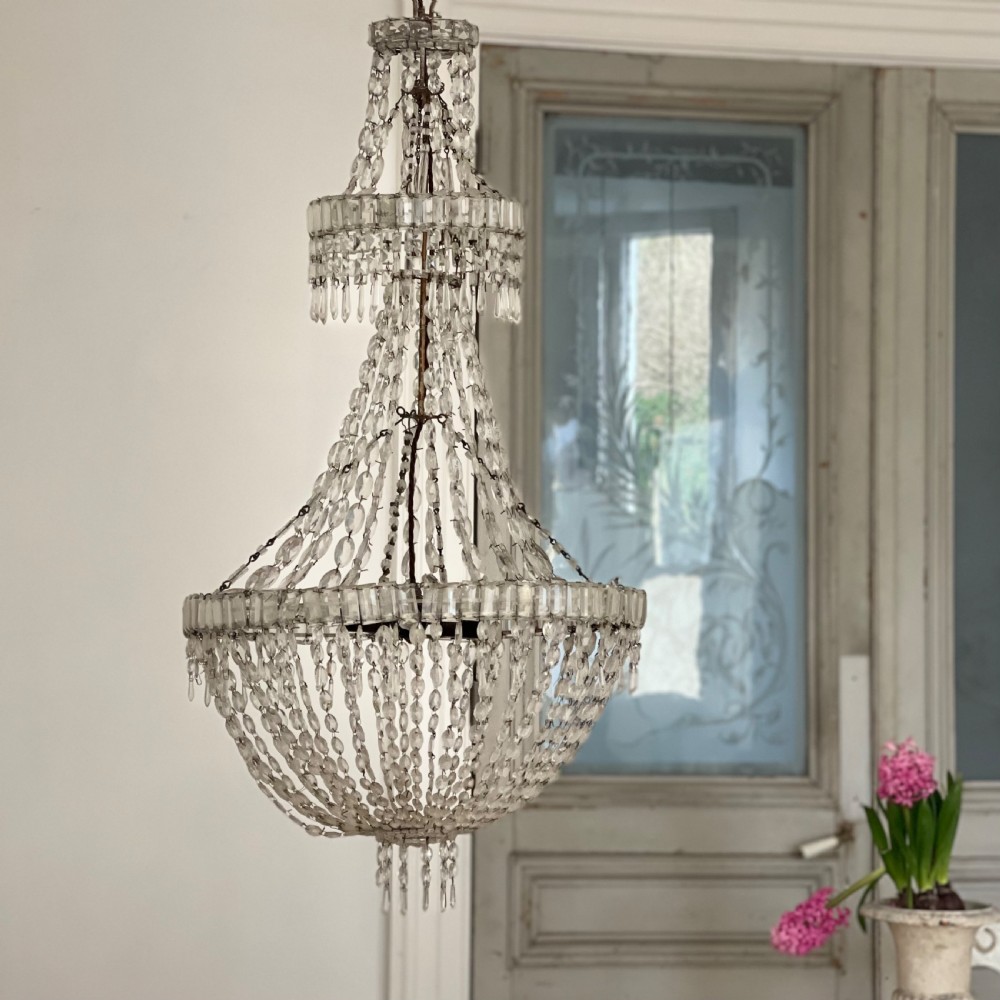 Large  antique French bag Chandelier  View VIII