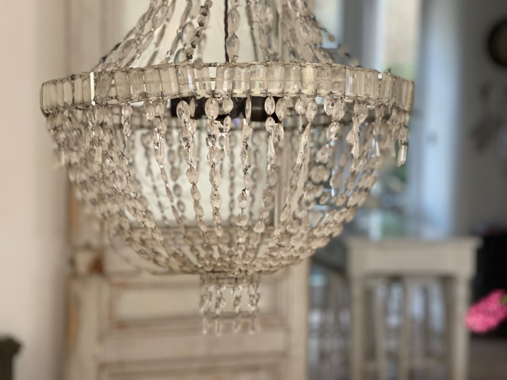 Large  antique French bag Chandelier  View XI