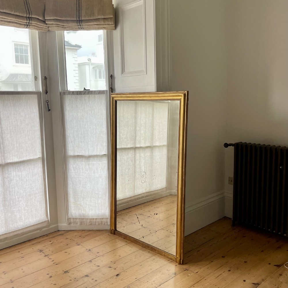 Large antique French gilt bistro mirror View VI