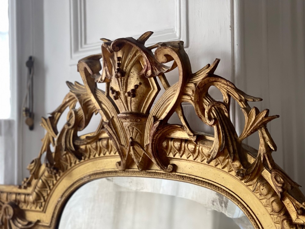 Large antique French gilt Louis XV mirror
 View VIII