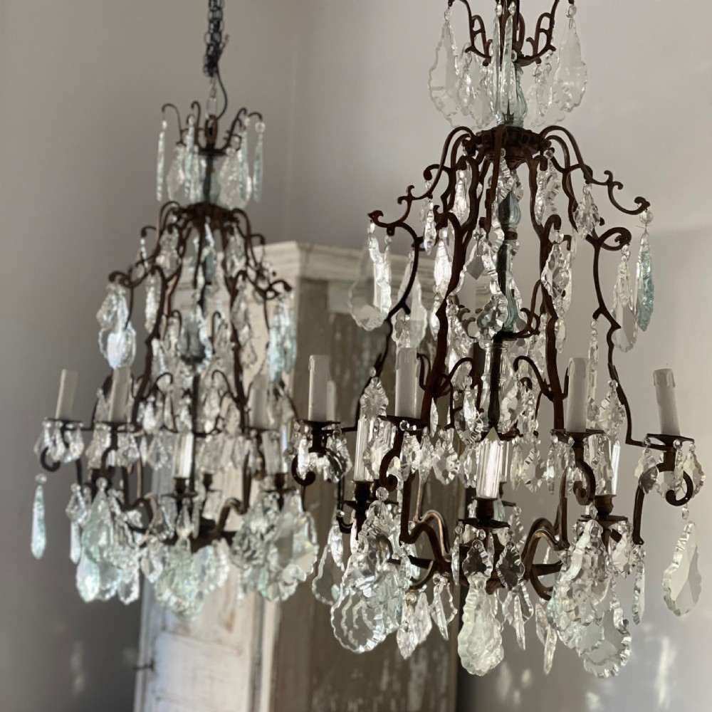 Pair of large French chandeliers View IV
