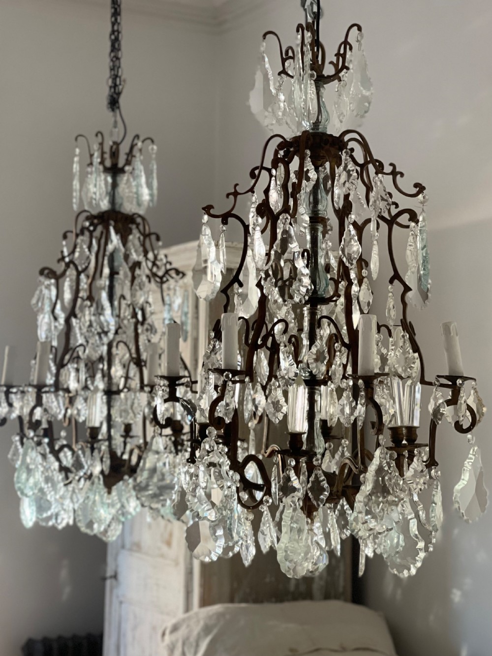 Pair of large French chandeliers View V