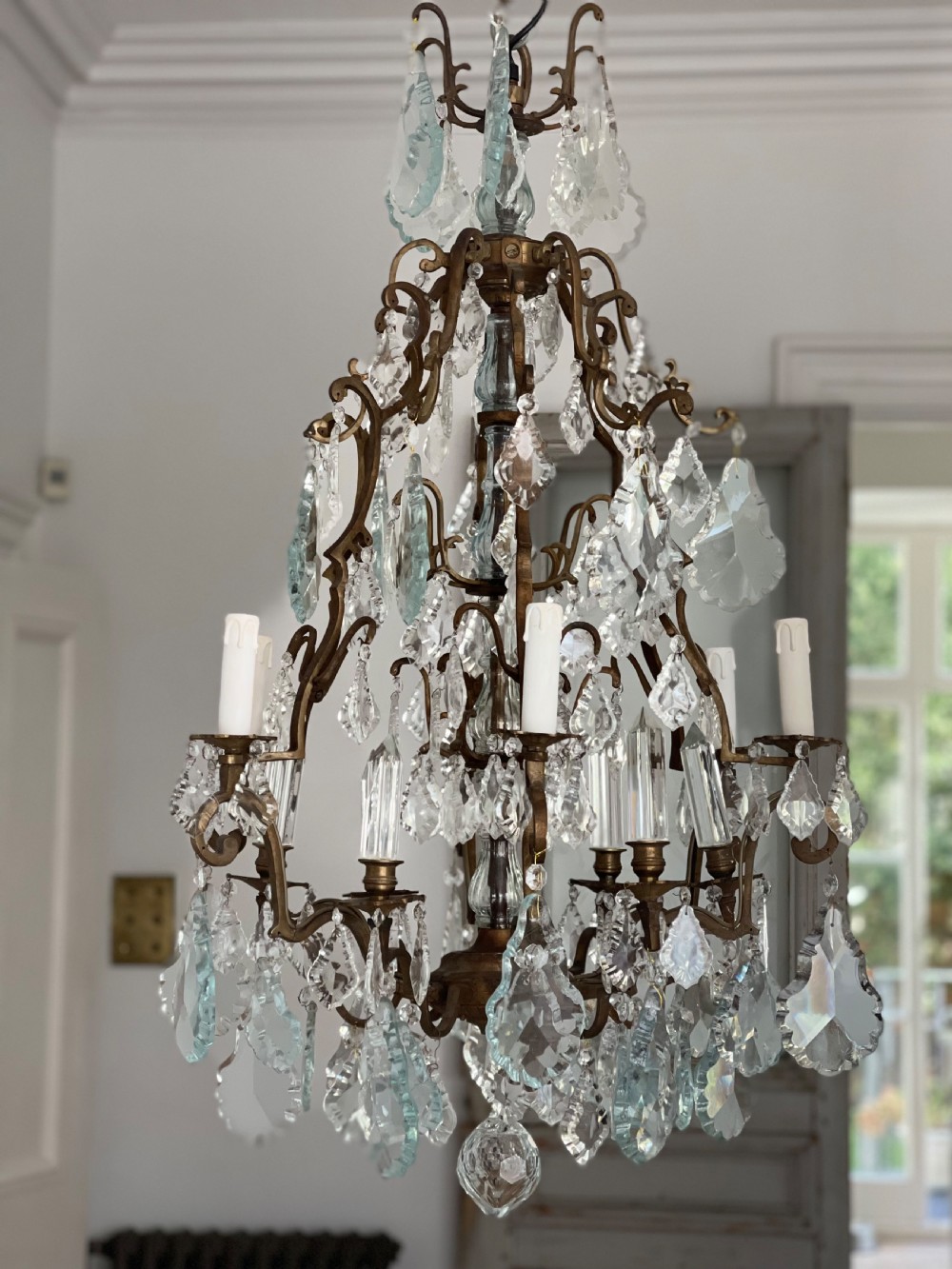 Pair of large French chandeliers View VII