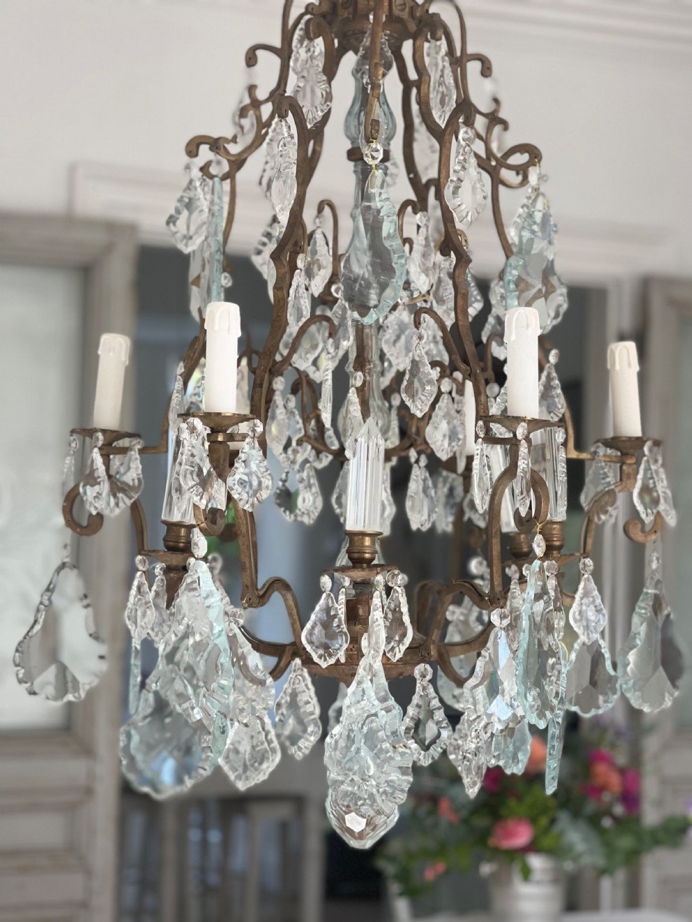 Pair of large French chandeliers View X