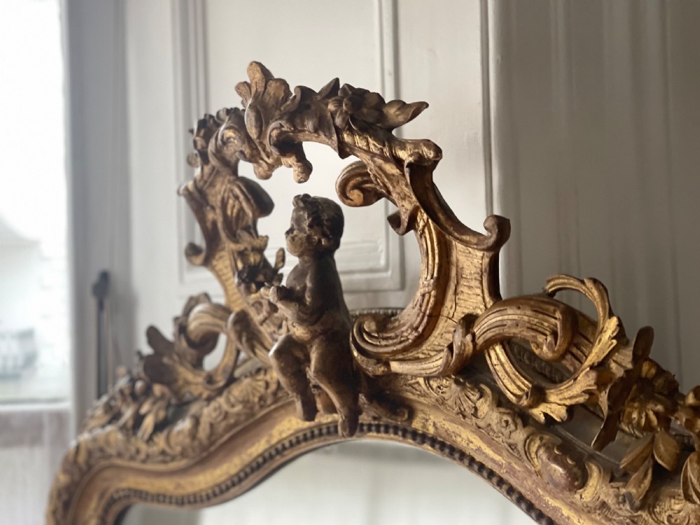 19th century French gilt mirror - mercury glass View VII