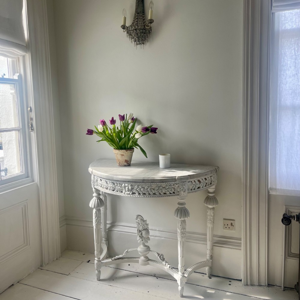 Large antique French marble Louis XVI console View VIII