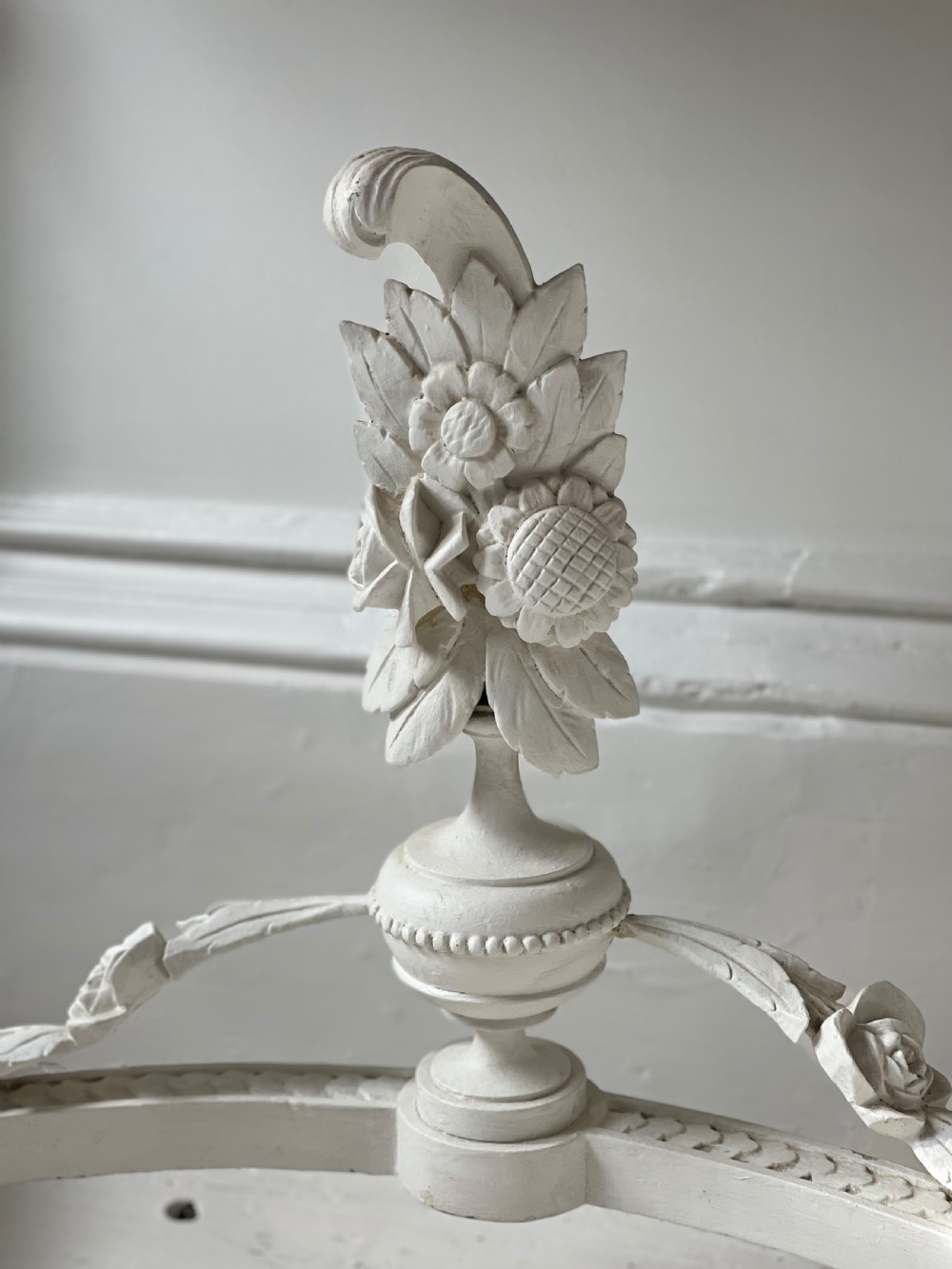 Large antique French marble Louis XVI console View XII