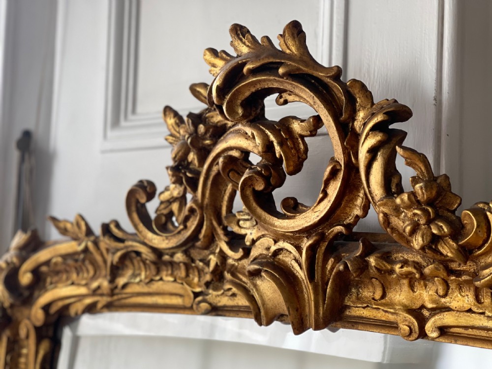 Antique French gilt mirror View III